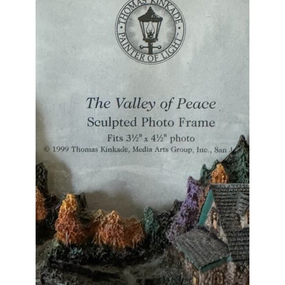 Thomas Kinkade Valley of Peace Sculpted Picture Photo Frame VTG 1999 Landscape - Picture 3 of 7